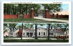 GARY, Indiana IN ~ The Steel City GARY COUNTRY CLUB c1920s  Postcard