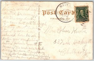 Waverly Ohio 1908 Postcard Emmitt Street