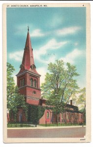 Annapolis, MD - St. Anne's Church - 1937