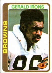 1978 Topps Football Card Gerald Irons Cleveland Browns sk7115