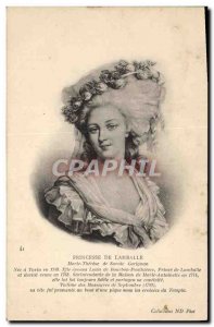 Old Postcard Princess Lamballe