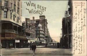 Johannesburg South Africa Early Street Scene c1910 Vintage Postcard