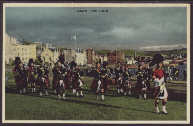 Oban Pipe Band Postcard BIN