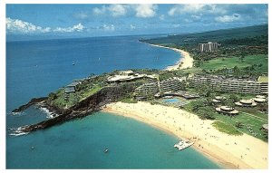 Aerial View Sheraton Kaanapali Hotel & Coastline Maui Postcard