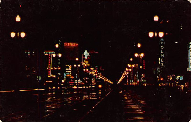 Canal Street at Night New Orleans, Louisiana LA  