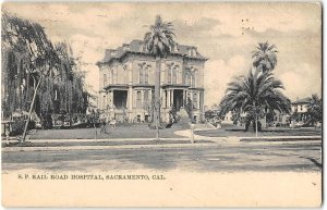 Southern Pacific Railroad Hospital SACRAMENTO, CA 1912 PPIE Antique Postcard