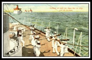 Postcard Great White Fleet Exercise