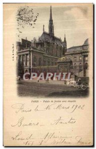 Old Postcard Paris With Chapel Courthouse