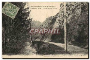 Old Postcard surroundings Conde sur Noireau Vallee of Vere Road in the valley