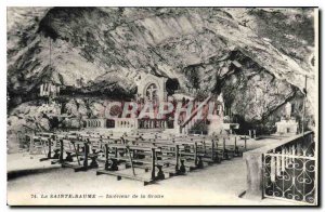 Old Postcard La Sainte Baume Cave Interior