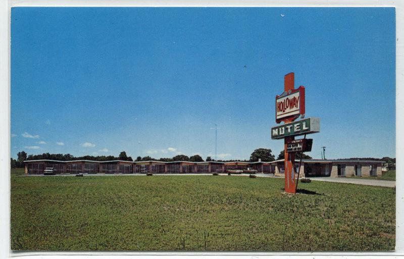 Holloway Motel US 30 Hamlet Indiana postcard