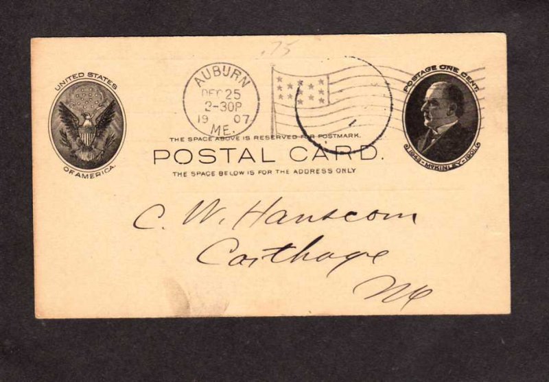 ME Maine State Grange Postal Card Auburn 1907 Carthage Hanscom