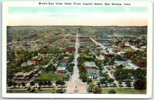 M-24132 Bird's-Eye View West From Capitol Dome Des Moines Iowa