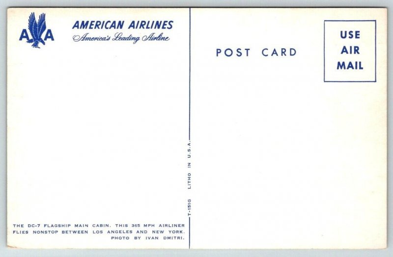 American Airlines  DC-7 Flagship   Postcard