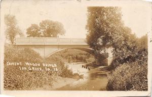 Ida Grove Iowa~Cement Wagon Bridge over Maple River~1915 Real Photo Postcard