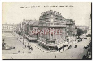 Old Postcard Bordeaux Allees de Tourny and Cours du XXX Juillet