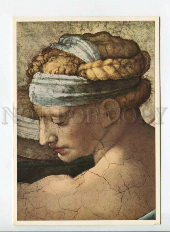 441862 Michelangelo Libyan Sibyl Old german postcard
