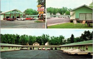 Postcard Double A Motel and Restaurant in Fremont, Ohio~137834