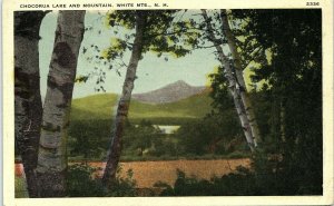 1940 White Mountains N.H. Chocorua Lake and Mountains Postcard 13-26