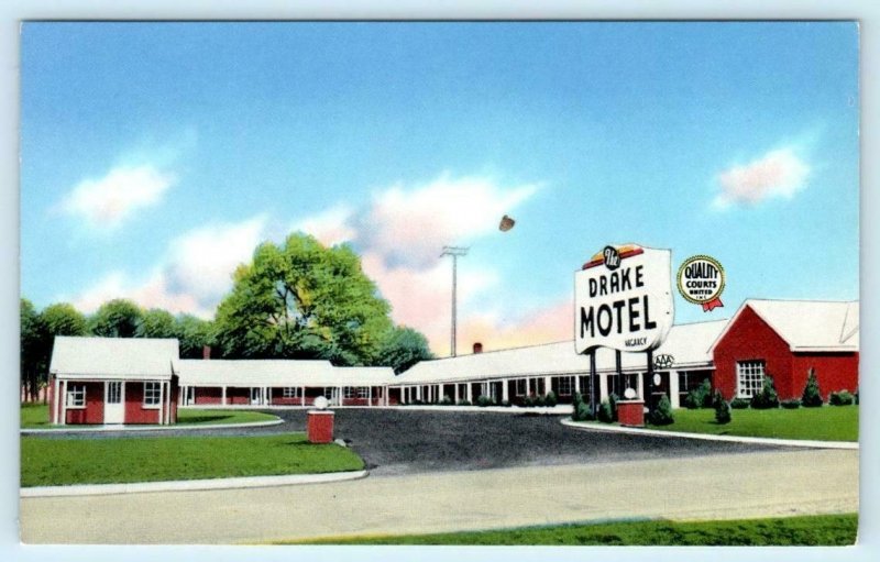 SPRINGFIELD, Ohio OH ~ Roadside DRAKE MOTEL c1950s Sam Webster Postcard