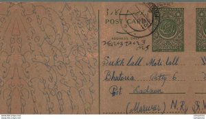 Pakistan Postal Stationery 9 p to Ladnun