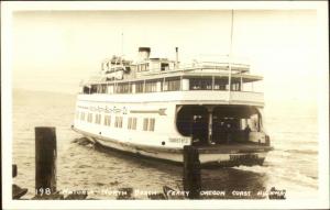 Astoria North Beach OR Ferry Boat Steamer Real Photo Postcard 