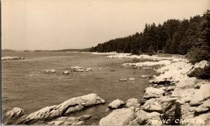 RPPC View of Maine Coastline by Joel Miller Vintage Postcard H74