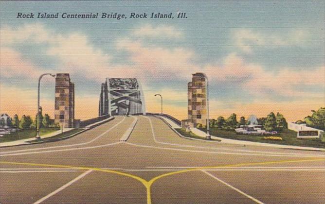 Illinois Rock Island Centennial Bridge 1953