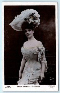 RPPC  MISS CAMILLE CLIFFORD Actress Famous GIBSON GIRL Rapid Photo Postcard