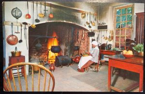 Vintage Postcard 1960's Governor's Palace Kitchen, Colonial Williamsburg, VA