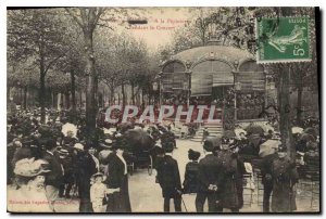 Old Postcard Nancy A la Pepiniere During the concert Army