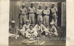 Baseball Real Photo Unused crease left top corner, wear right bottom corner