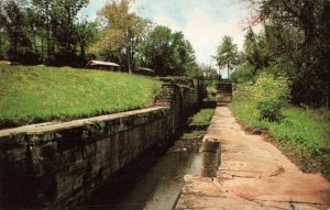 Postcard Triple Locks Old Canal Coshocton Ohio