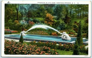 M-7509 Fountain in City Park Saratoga Springs New York