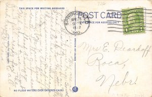 Steamboat 1937 Postcard Night Scene On Ohio River