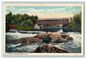 1921 View Of Runnels Bridge Nashua New Hampshire NH Posted Vintage Postcard
