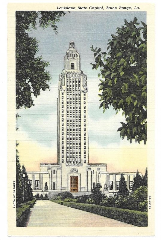 Louisiana State Capitol, Baton Rouge, La. unused linen Curteich