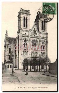 Old Postcard Nantes L & # 39Eglise St Donatien