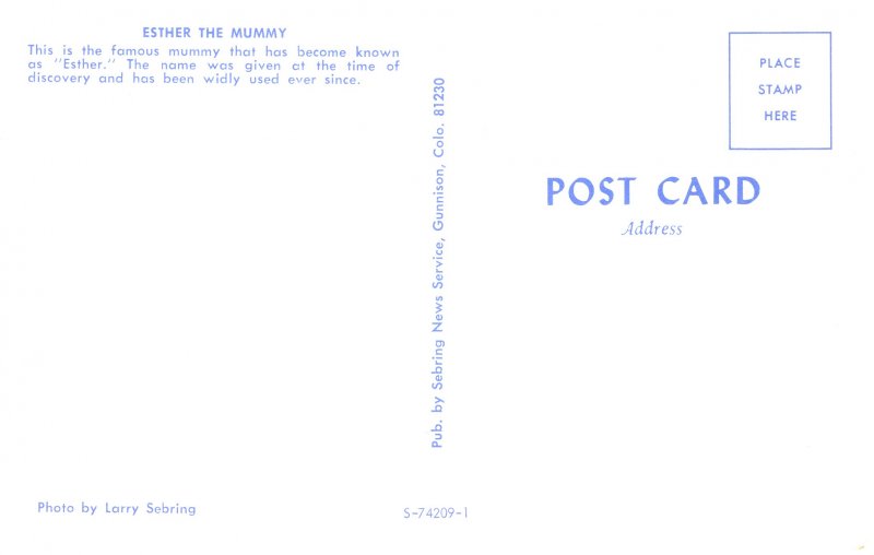 US    PC4317  ESTER THE MUMMY, COLORADO