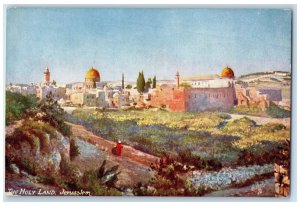 c1910 The Holy Land Jerusalem Sacred City of Palestine Oilette Tuck Art Postcard