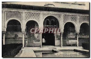 Postcard Old Granada Alhambra Entrada al salon Embajadores