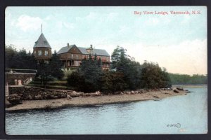 Nova Scotia YARMOUTH Bay View Lodge Pub Valentine & Sons Souvenir PC - Und/B