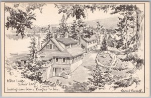 Edward Goodall Artist Klitsa Lodge Sproat Lake BC Canada Postcard H83