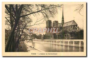 Old Postcard Paris the apse of Notre Dame