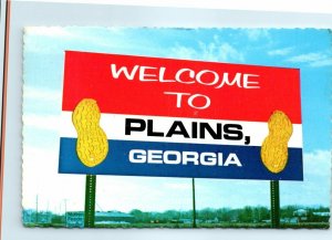 M-25060 Welcome to Plains sign located at Plains city limits Plains Georgia