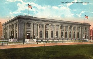 Vintage Postcard Post Office Building Historical Landmark Des Moines Iowa HN & B