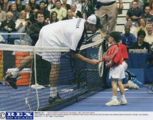 Andy Roddick At Elton John Aids Foundation Tennis 2004 Press Photo