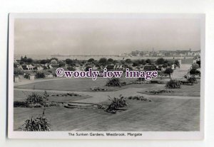 tq2063 - Kent - The Sunken Gardens & Pier at Westbrook, in Margate - Postcard 