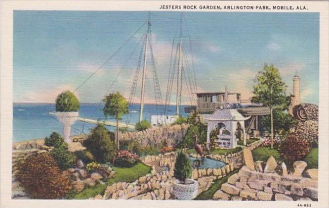 Alabama Mobile Jesters Rock Garden Arlington Park Curteich