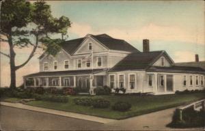 Chatham Cape Cod MA Monomoyck House Hand Colored Postcard